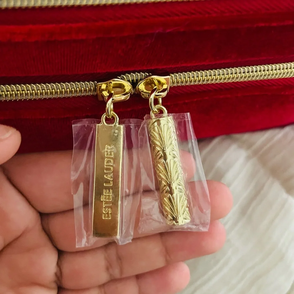 Estée Lauder Red Velvet Bow Makeup Bag